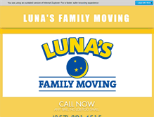 Tablet Screenshot of lunasfamilymoving.com